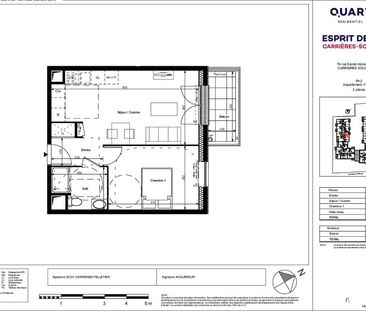 location Appartement T2 DE 41.3m² À CARRIERES SOUS POISSY - Photo 4