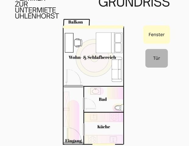 1-Zimmer-Wohnung mit Balkon in Uhlenhorst ab Januar/Februar - Photo 1