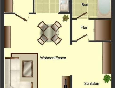 Gut geschnittene 1-Zimmer-Wohnung für berufstätige Singles in Ratingen - Foto 1