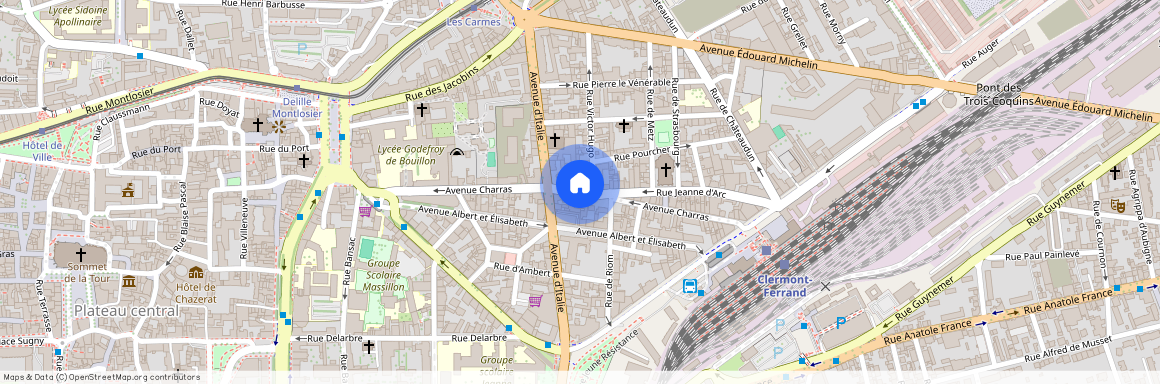 Avenue Charras, GARE SNCF, Clermont-Ferrand