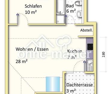 Moderne 2-Zimmerwohnung mit Loggia & Dachterrasse & EBK in Bruchköb... - Photo 2
