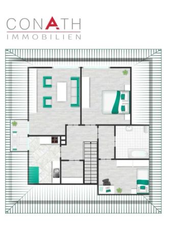 Dachgeschosswohnung in Anliegerstraße zur Miete - Foto 5