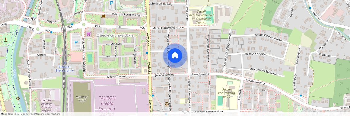 ul. Wojciecha Bogusławskiego, Osiedle Grunwaldzkie, Bielsko-Biała, śląskie