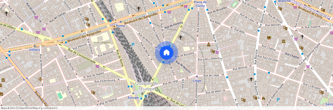 rue Clapeyron et rue de Moscou 75008 Paris (8e arrondissement)