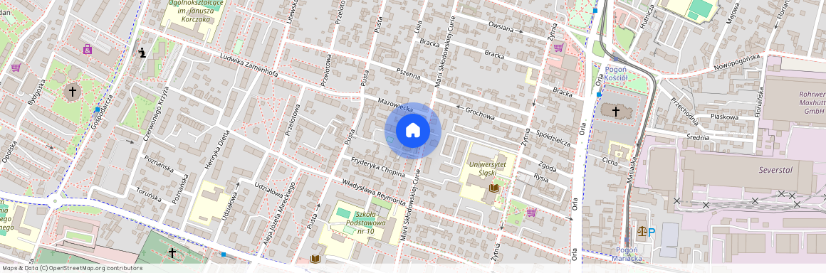 ul. Marii Skłodowskiej-Curie, Pogoń, Sosnowiec, śląskie