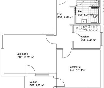 Schöne 2 ZKB mit Balkon in Waldau! WBS erforderlich! - Photo 1