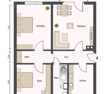 3-Raumwohnung im Stadtzentrum für Familie - Photo 2