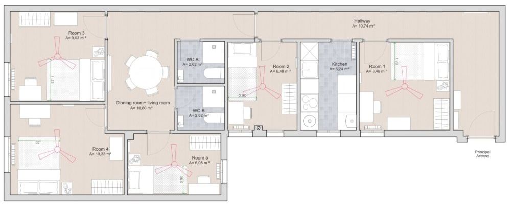 Spacious room in Puerta del Ángel - Photo 1