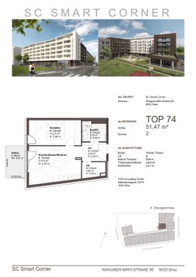 West Side Living Top 74 - Erstklassige Neubauwohnung mit Balkon in Top Lage - Photo 1