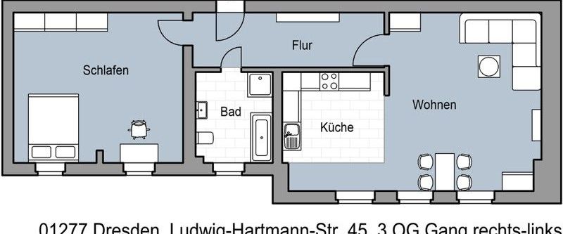 Große 2-Raum Wohnung ab sofort vefügbar! - Foto 1