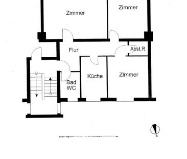 Gartenstadt Vahr / Helle 3-Zimmer-Etagenwohnung mit Loggia - Foto 2
