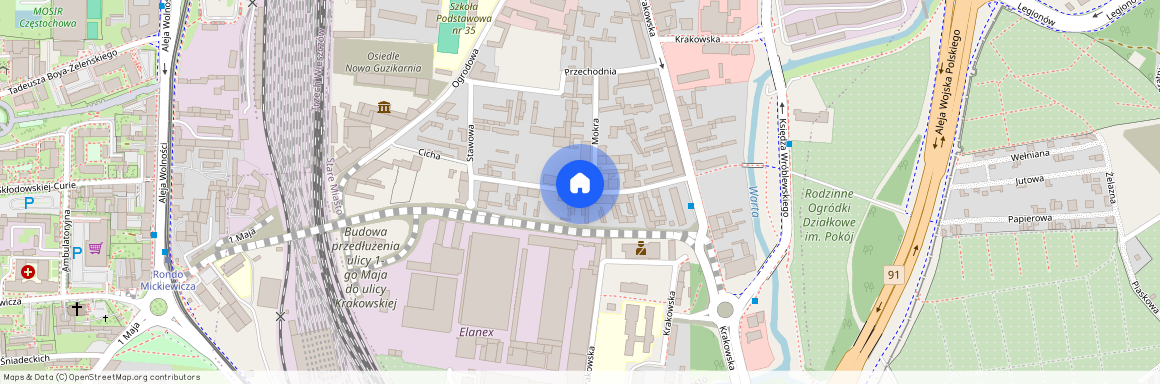 al. Mała, Stare Miasto, Częstochowa, śląskie