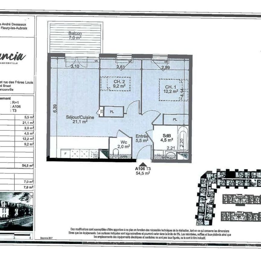 location Appartement T3 DE 54.5m² À FRANCONVILLE - Photo 1