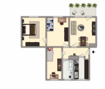 4-Zimmer-Wohnung mit Balkon - Photo 2