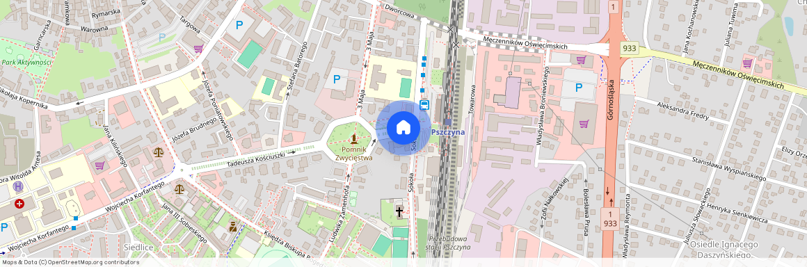 ul. Tadeusza Kościuszki, Pszczyna, Pszczyna, pszczyński, śląskie