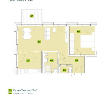 Geräumige 2-Zimmer-Wohnung mit Parkblick und offener Küche - Foto 3