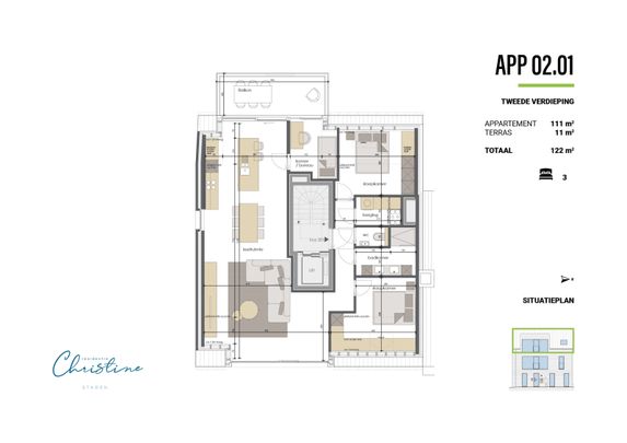 Ruim nieuwbouwappartement met 3 slaapkamers in Staden - Photo 1
