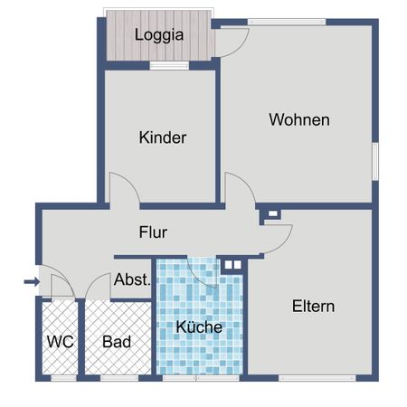 Komfortabel & praktisch: 3 Zimmer mit Balkon und Kellerraum - Foto 3