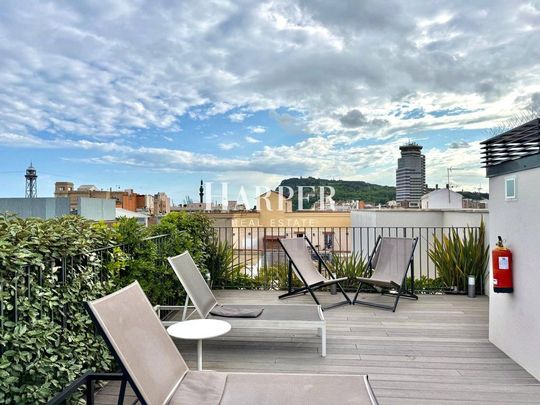 2 room luxury penthouse for rent in Barcelona, Spain - Photo 1