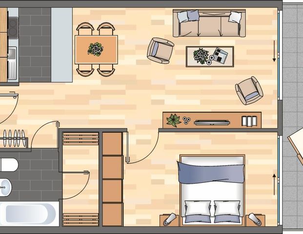 Demnächst frei! 2-Zimmer-Wohnung in Ludwigshafen am Rhein - Foto 1