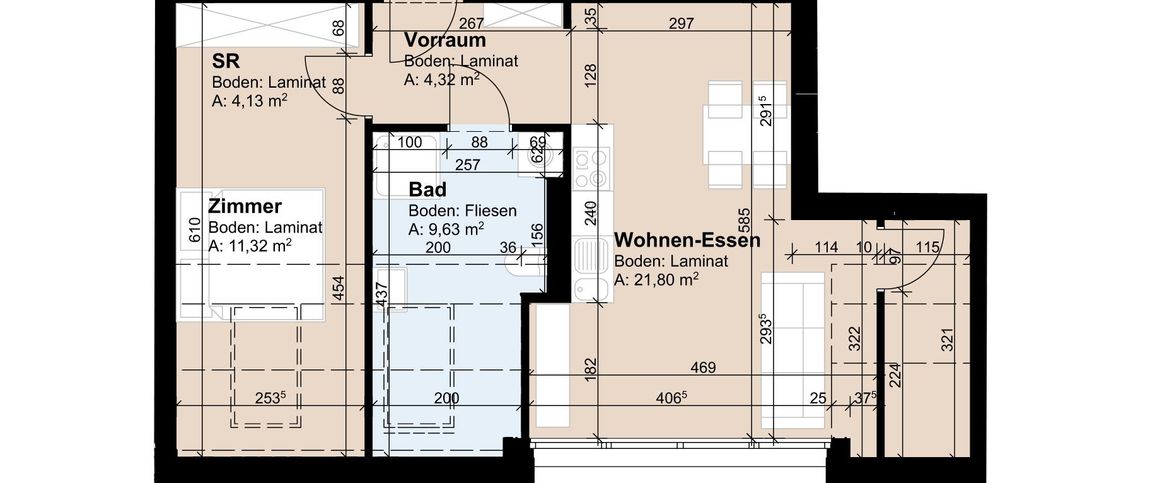Geförderte Altbauwohnung im 5. Stock mit 2 Zimmern - Photo 1