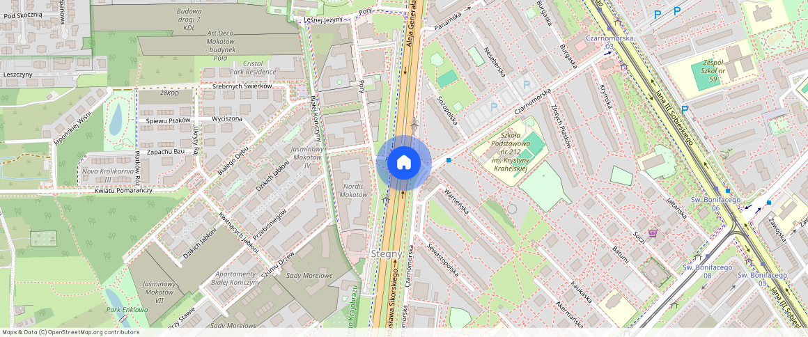 Warszawa Mokotów, Aleja gen. Władysława Sikorskiego