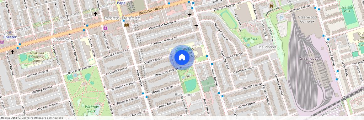 google map, East York, East York, Toronto, M4J 1G8