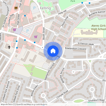 Richmond Terrace on Crowhall Lane, Gateshead NE10