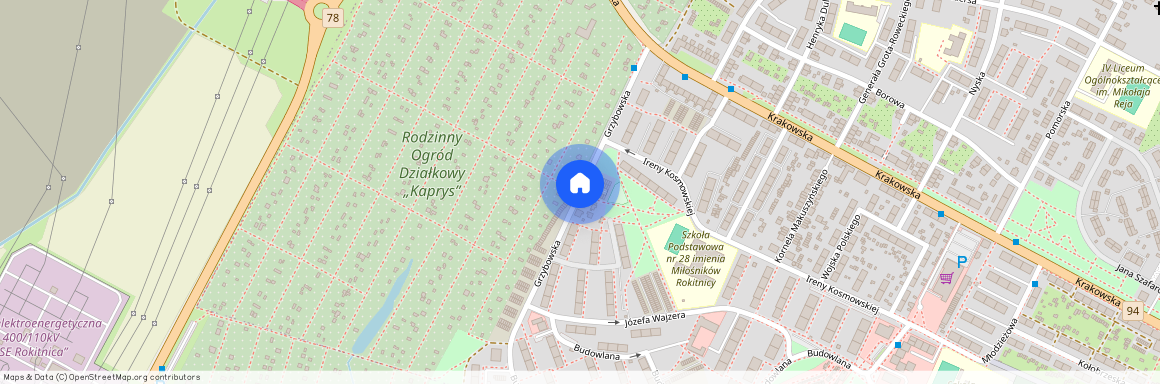 ul. Grzybowska, Rokitnica, Zabrze, śląskie