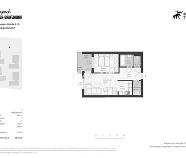 53,49qm 2Zi W-Balkonwohnung,Erstbezug, ökologische Bauweis - Foto 2