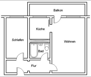 2-Raum-Wohnung im Wunderschönen Klotzsche mit Balkon - Photo 1