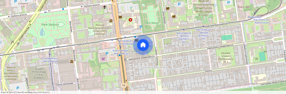 ul. Narutowicza, Radiostacja, Śródmieście, Łódź, łódzkie