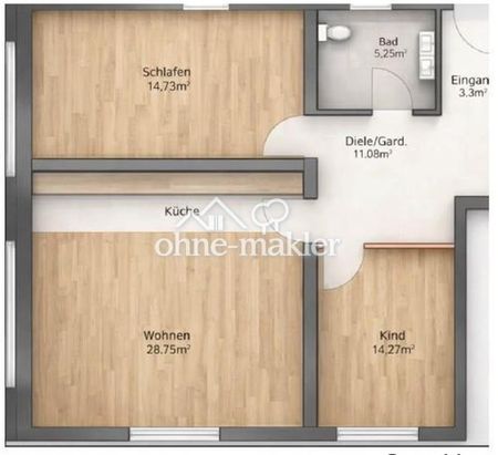 Erstbezug nach Kernsanierung - 3-Zimmer-Wohnung in Ahnatal-Weimar - Photo 3