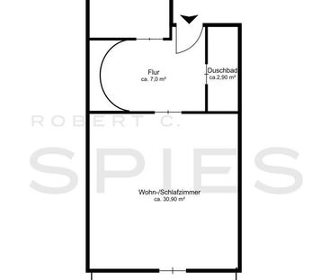 Großzügig geschnittene 1-Zimmer-Wohnung mit Balkon in zentraler Lage - Photo 1