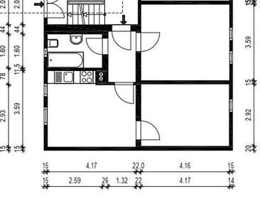 2 Zimmer Erdgeschosswohnung mit Kaminofen in der Stadt Wanfried - Foto 3