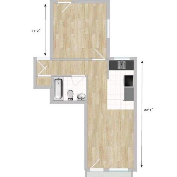 1 CH - 1 SDB - Montréal - $1,340 /mo - Photo 2