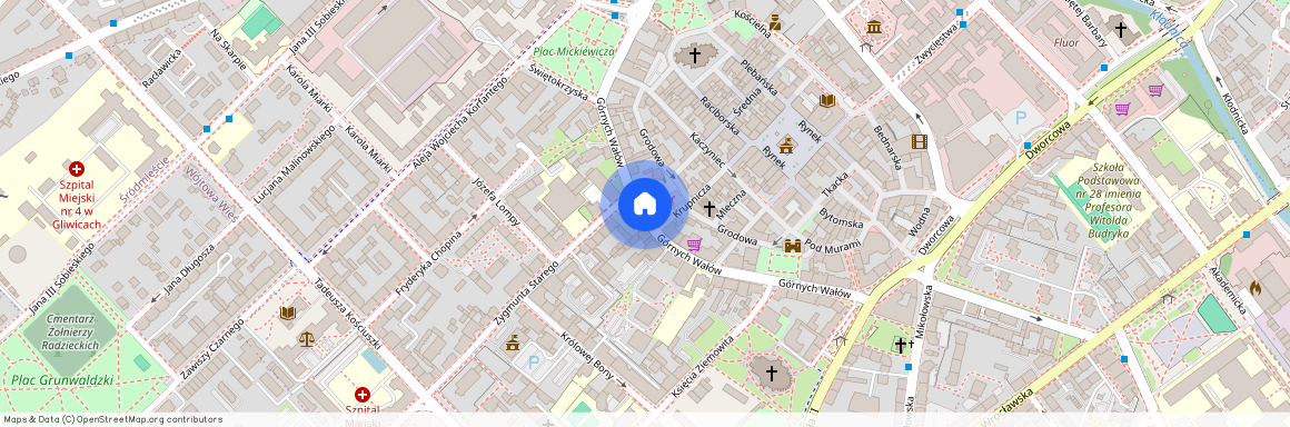 ul. Górnych Wałów, Śródmieście, Gliwice, śląskie