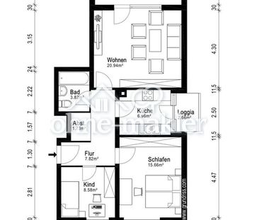 Exklusive 3-Zimmer-Wohnung, stilvoll kernsaniert, mit zwei Balkonen... - Photo 3