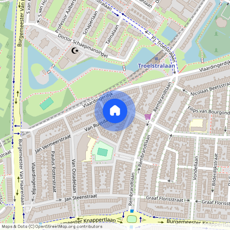 Schildersbuurt, 3117 XN, Van Ruijsdaellaan, Schiedam