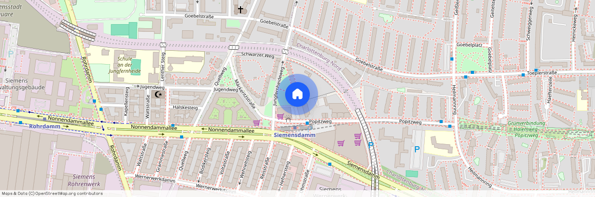 Jungfernheideweg 4, 13629 Berlin OT Siemensstadt, Zur Karte