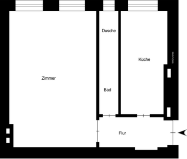 1 Zimmer möblierte Wohnung für langfristigen Vertrag ab 1. Dezemb - Foto 1