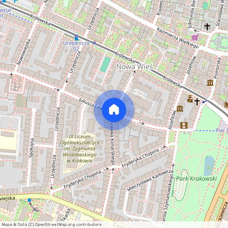 ul. Juliusza Lea, Nowa Wieś, Krowodrza, Kraków, małopolskie
