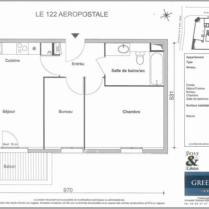 APPARTEMENT T2 50M - Photo 2