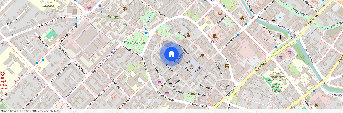 ul. Raciborska, Starówka, Śródmieście, Gliwice, śląskie