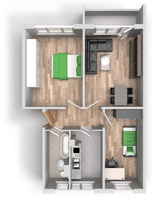 3-Raum-Wohnung Südstadtring 23 - Foto 1