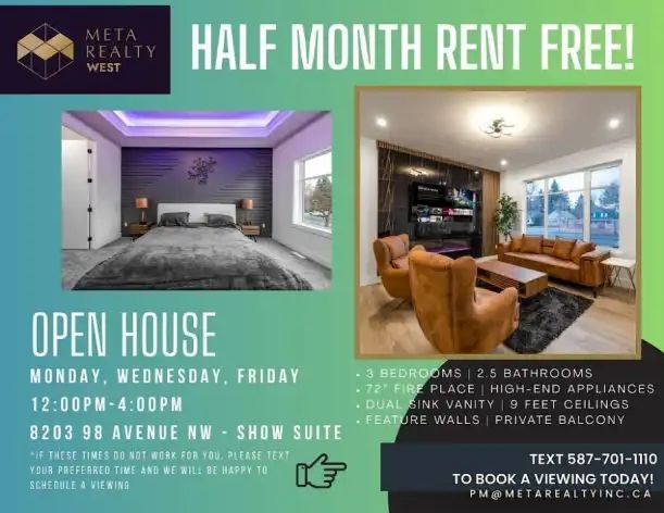 HALF MONTH FREE! 3 Bed 2.5 Bath Near Campus Saint-Jean, University of Alberta | 9232 85 Street, Edmonton - Photo 1