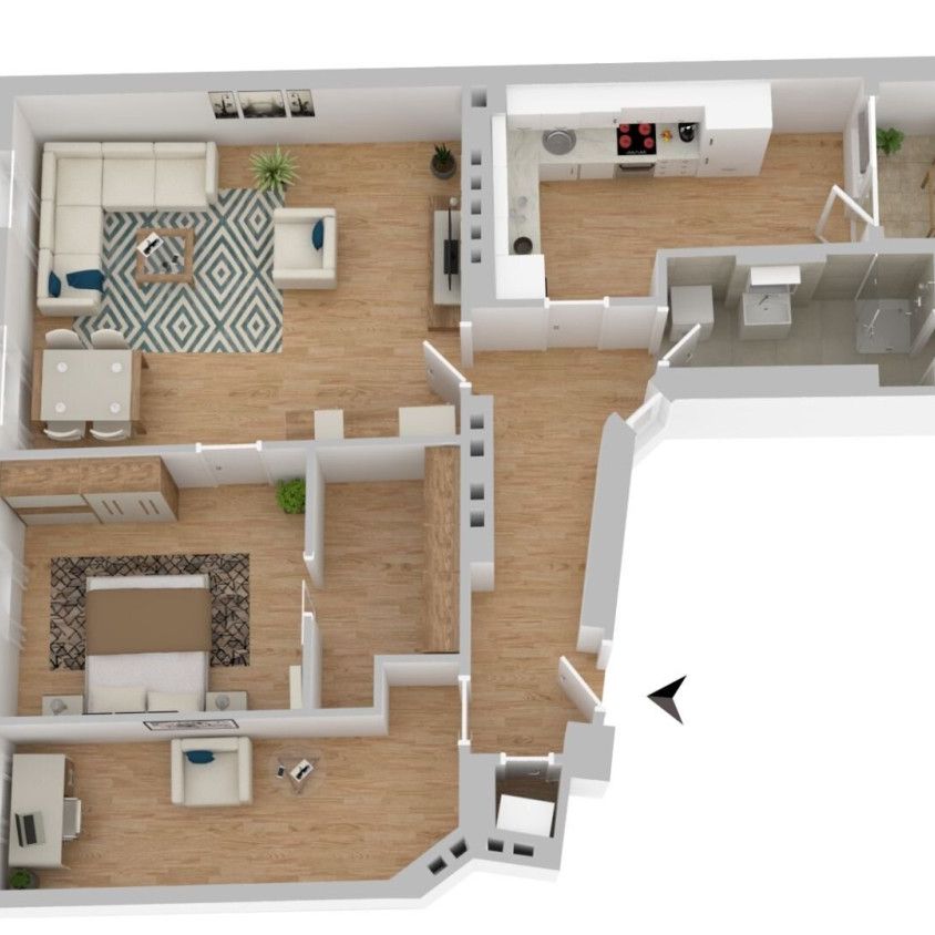 Modernisierte 3,5-Zimmer-Wohnung mit Loggia im Stadtzentrum von Linz zu vermieten! - Foto 1