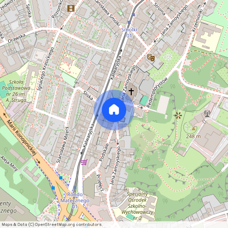 ul. Jana Zamoyskiego, Stare Podgórze, Podgórze, Kraków, małopolskie