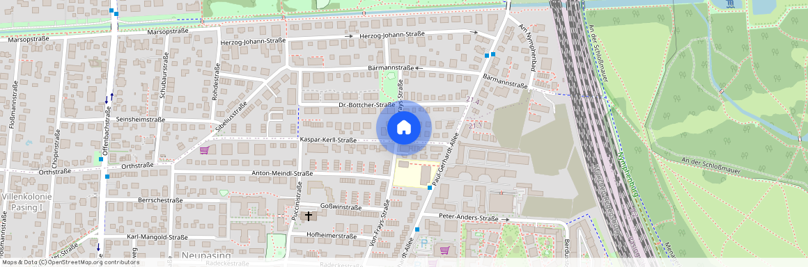 Kaspar-Kerll-Straße, 81245 München Pasing ca. 8, 3 km west of Munich-center