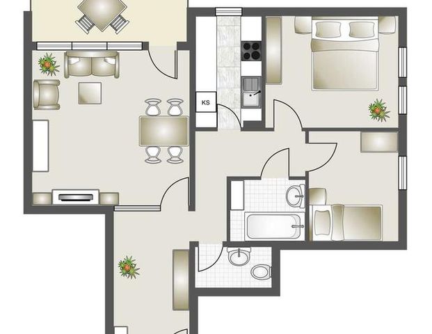 Charmante 3-Zimmer-Wohnung mit schöner Aussicht in S-Heumaden - Foto 1